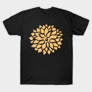 Gold Succulent Flower | Cherie's Art(c)2021 T-Shirt